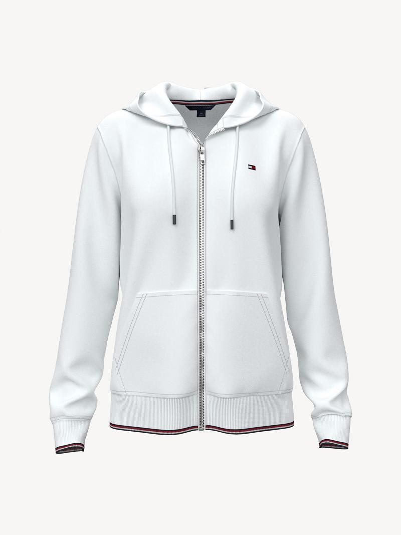 Női Tommy Hilfiger Essential Hoodies Fehér | HU 142QMA